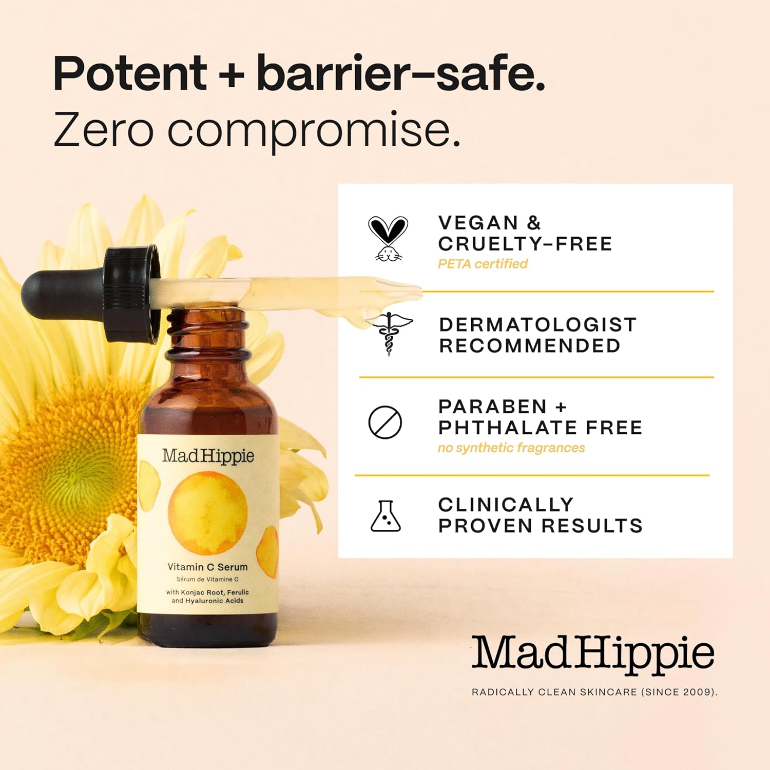 Mad Hippie Vitamin C Serum for Face – C + E + Ferulic Acid, Hyaluronic Acid, Stable Low-Irritation Formula, Brightening, 1.02 Fl Oz - Image 7