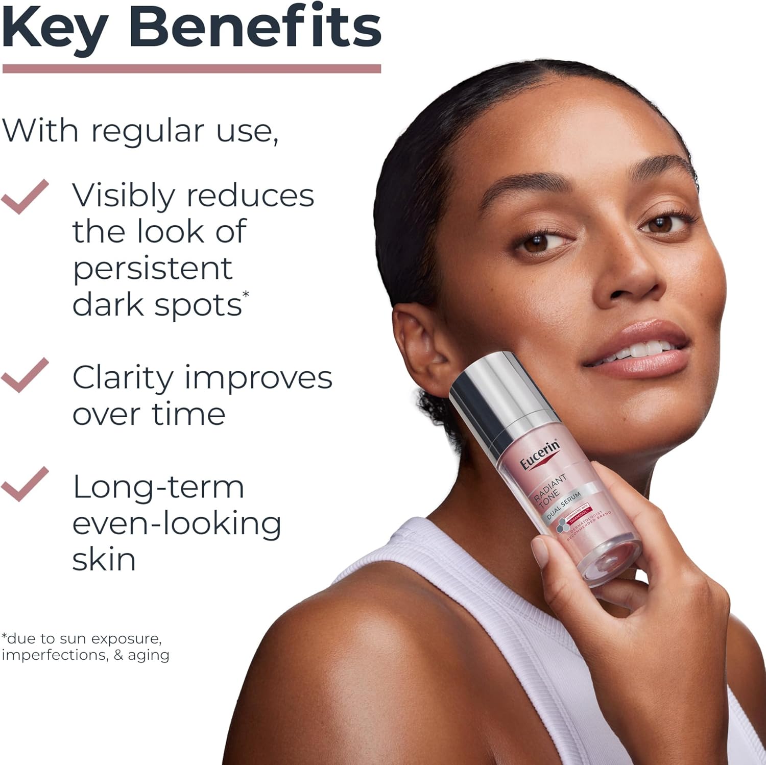 Eucerin Radiant Tone Dual Serum Dark Spot Corrector, Dark Spot Serum with Thiamidol and Hyaluronic Acid, 1 Fl Oz Bottle - Image 2