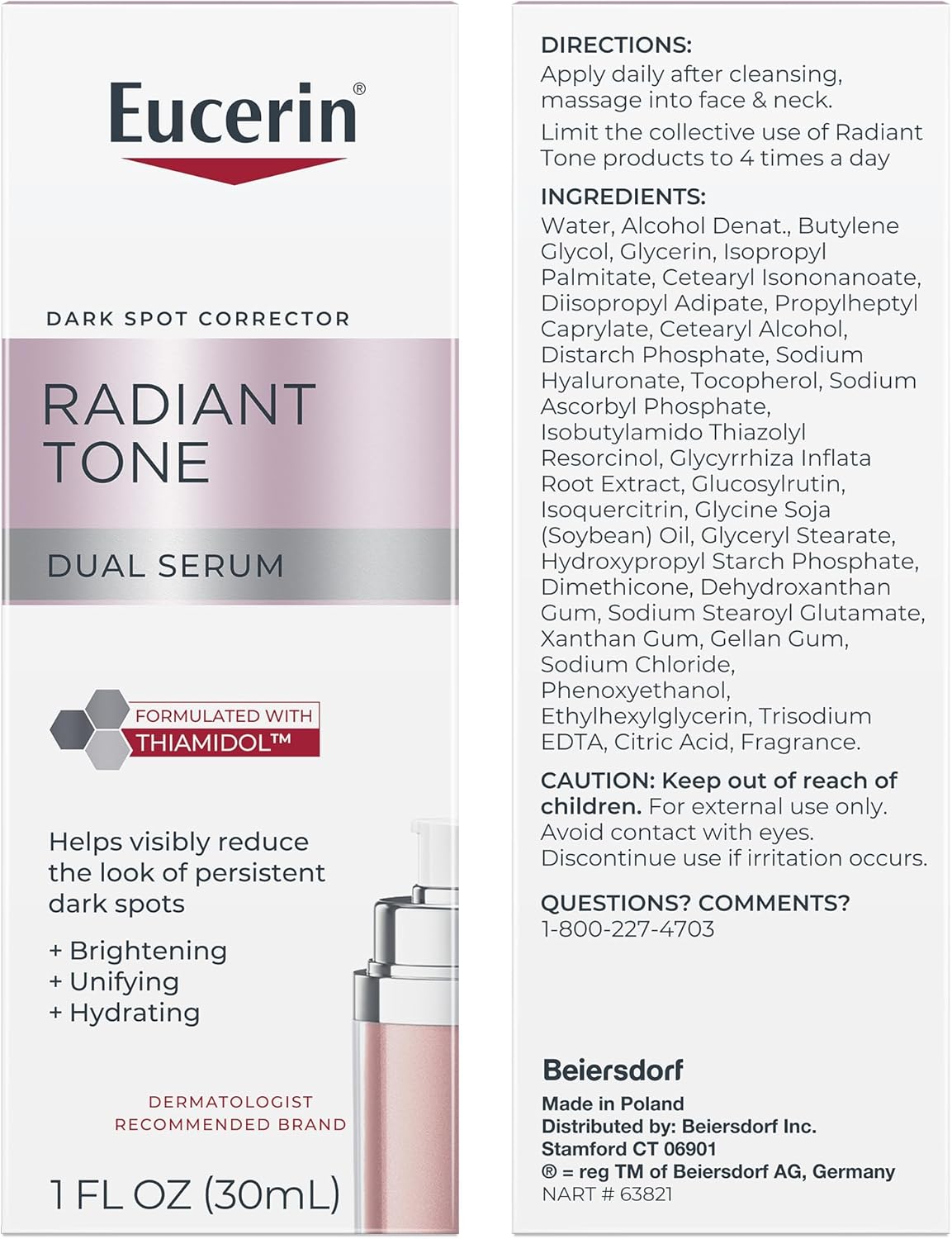 Eucerin Radiant Tone Dual Serum Dark Spot Corrector, Dark Spot Serum with Thiamidol and Hyaluronic Acid, 1 Fl Oz Bottle - Image 15