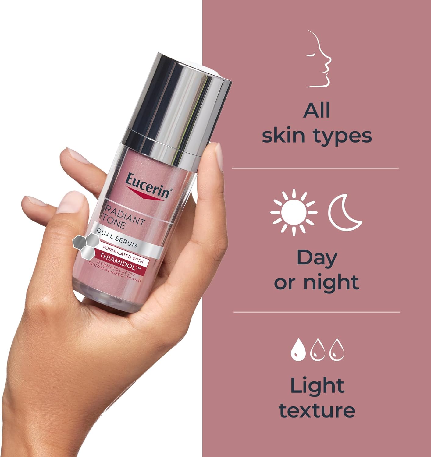 Eucerin Radiant Tone Dual Serum Dark Spot Corrector, Dark Spot Serum with Thiamidol and Hyaluronic Acid, 1 Fl Oz Bottle - Image 8