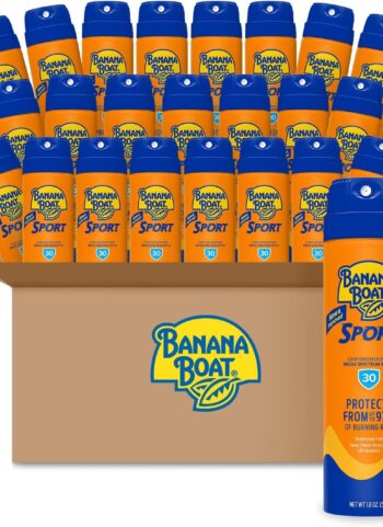 Banana Boat Sport Ultra Spray Sunscreen SPF 30, 1.8oz | Travel Size Sunscreen Spray SPF 30, Mini Sunblock, 1.8oz (Pack of 24)