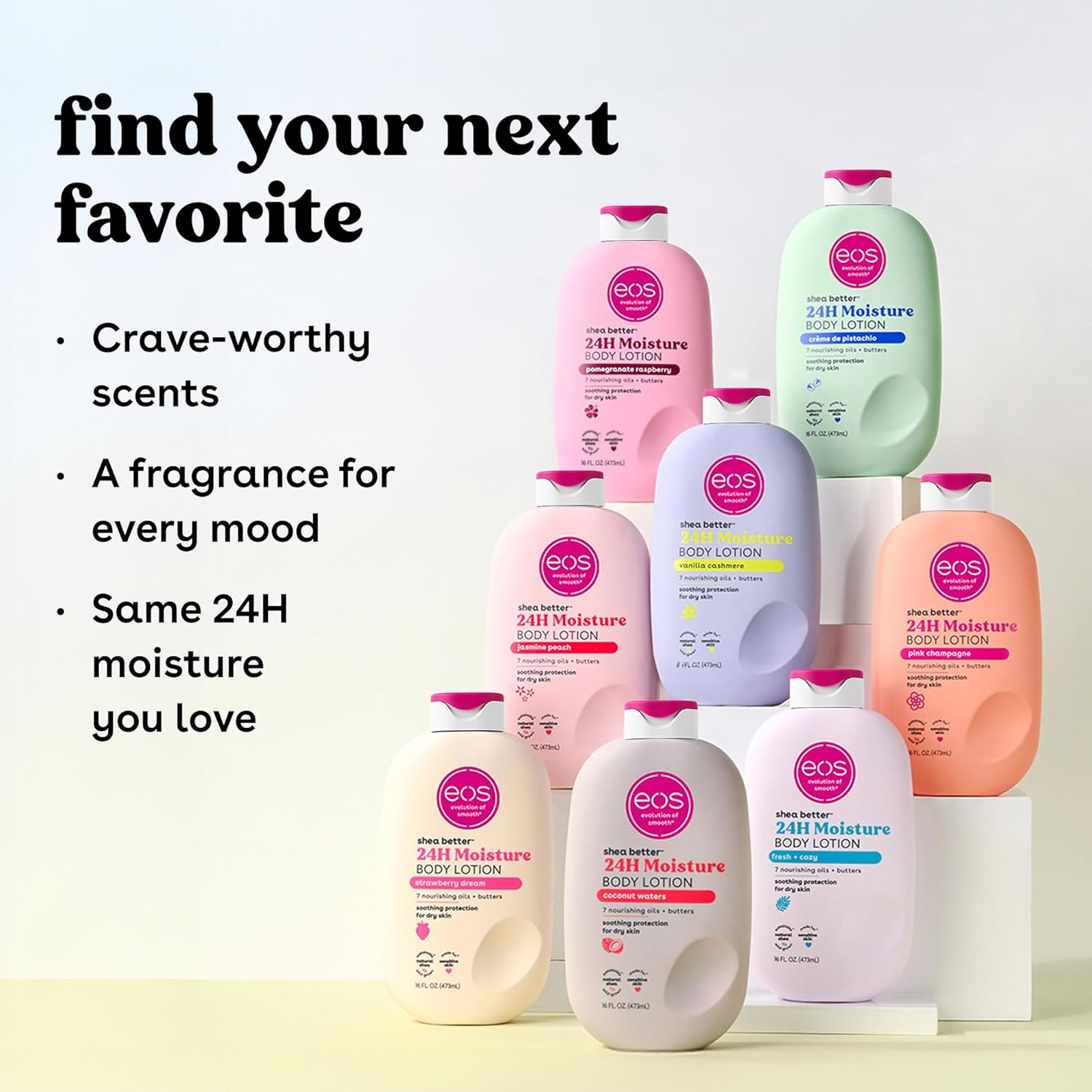 eos Shea Better Body Lotion Vanilla Cashmere, 24-Hour Moisture Skin Care, Lightweight & Non-Greasy, Natural Shea, Vegan, Vanilla Body Lotion, 16 fl oz - Image 10